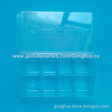 PET Material Chocolate Dessert Candle Clear Plastic Packaging Box, Customized Designs Accepted